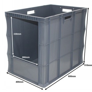 Heavy Duty Stacking Euro Box 60cm 99 Litre Open Window